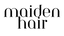 Black serif text reading 'maiden hair' on a plain white background.